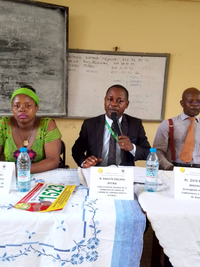 Université de Douala :: L’Antenne régionale pour le Littoral de la CDHC a participé à une conférence-débat sur les « violences faites aux Hommes en milieu estudiantin »